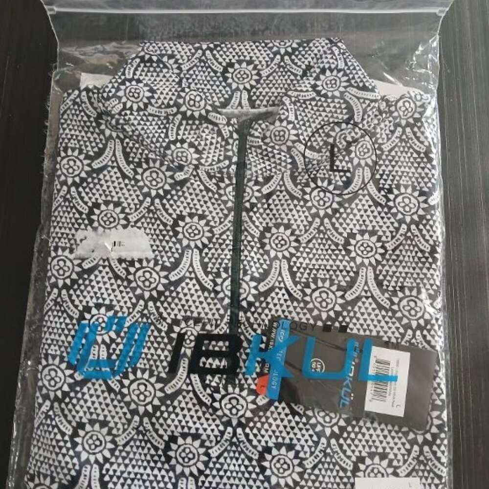 ibkul quarter zip  long sleeve top  Black & white     L